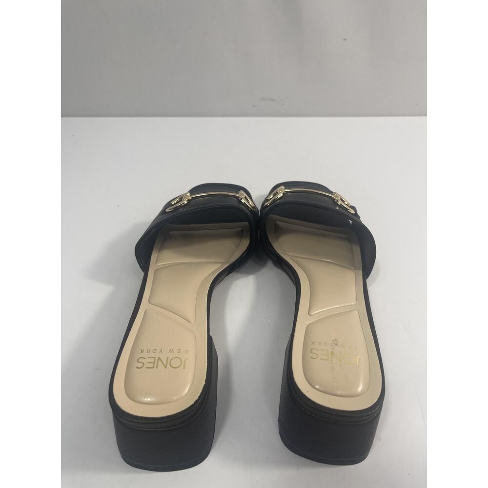 Jones New York Shoes Women's Size 6.5 Black Uniqua Slide Block Heel Sandals Box - Picture 7 of 11